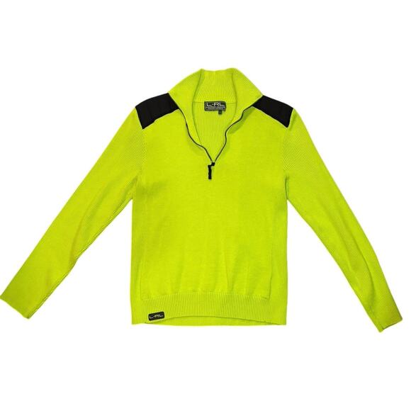 Ralph Lauren Active Bright Green Quarter Zip Large - Picture 1 of 3